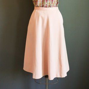 70's Full A-Line Circle Skirt in Dusty Rose by Smith & Jones